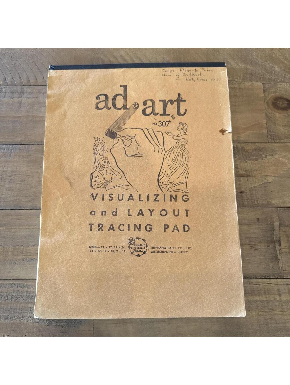 Vintage Tracing Pad Ad Art No. 307 Visualizing And Layout Tracing Pad 21 X 27